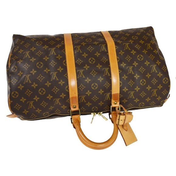 Authentic LOUIS VUITTON Keepall 50 Travel Hand Bag Monogram Leather - Picture 9 of 16
